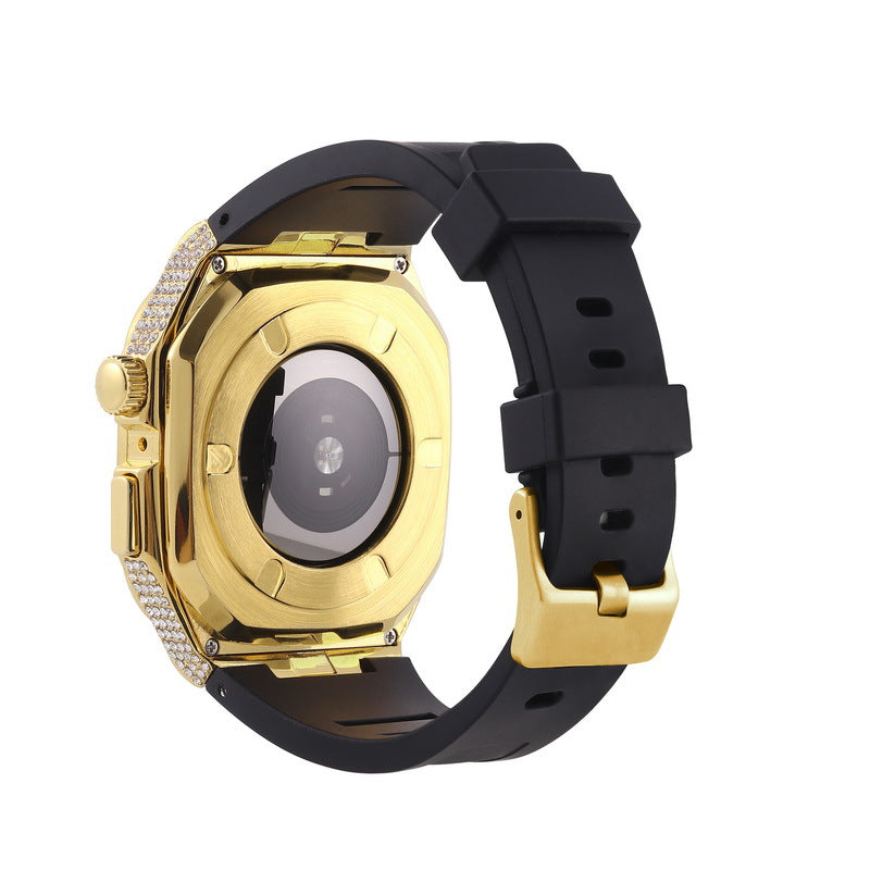 Luxury Metal Crystal Diamond Case Strap For Apple Watch Series 44/45mm - mycasety2023 Mycasety