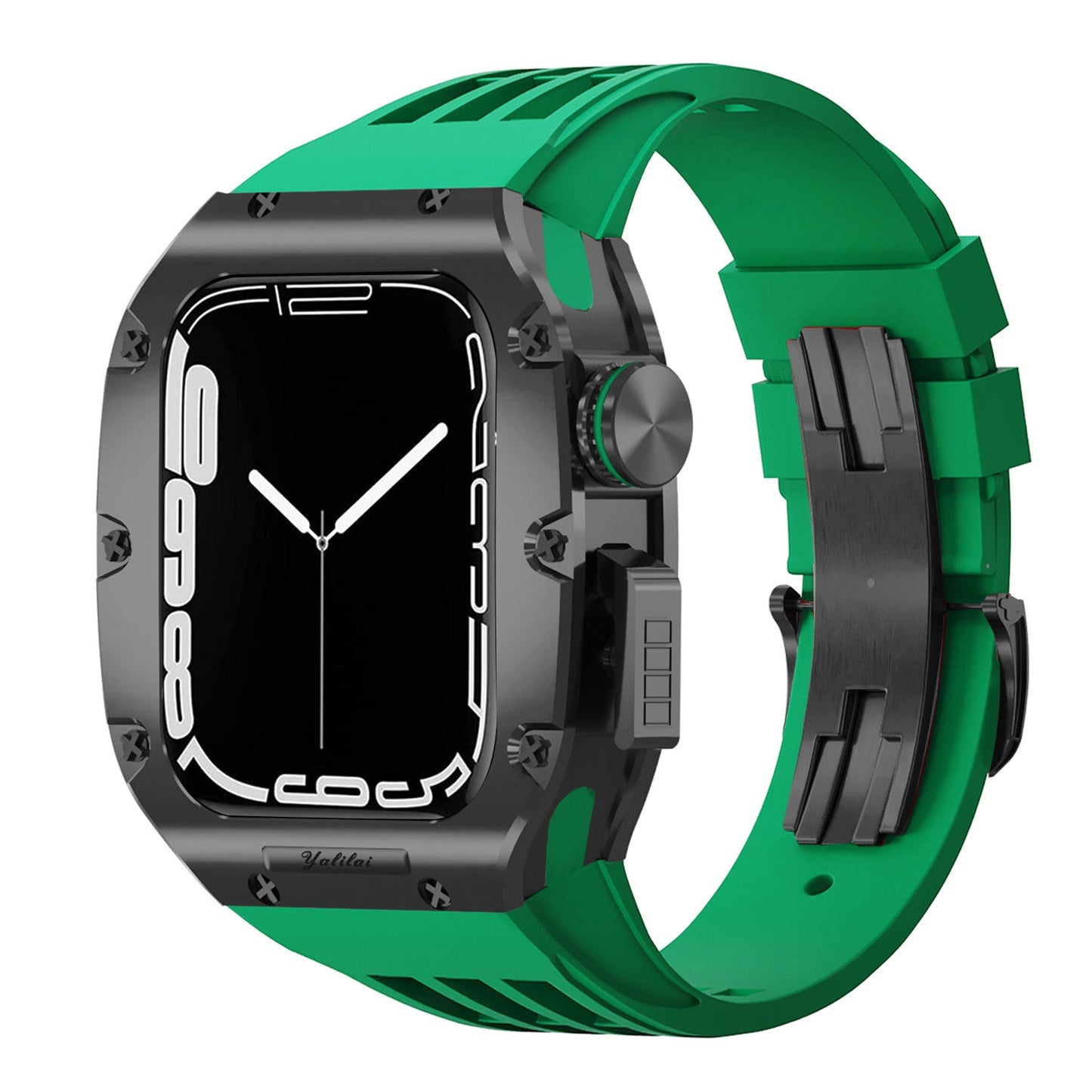Luxurious Titanium Alloy Case Strap For Apple Watch Series 44/45 mm - Mycasety Mycasety