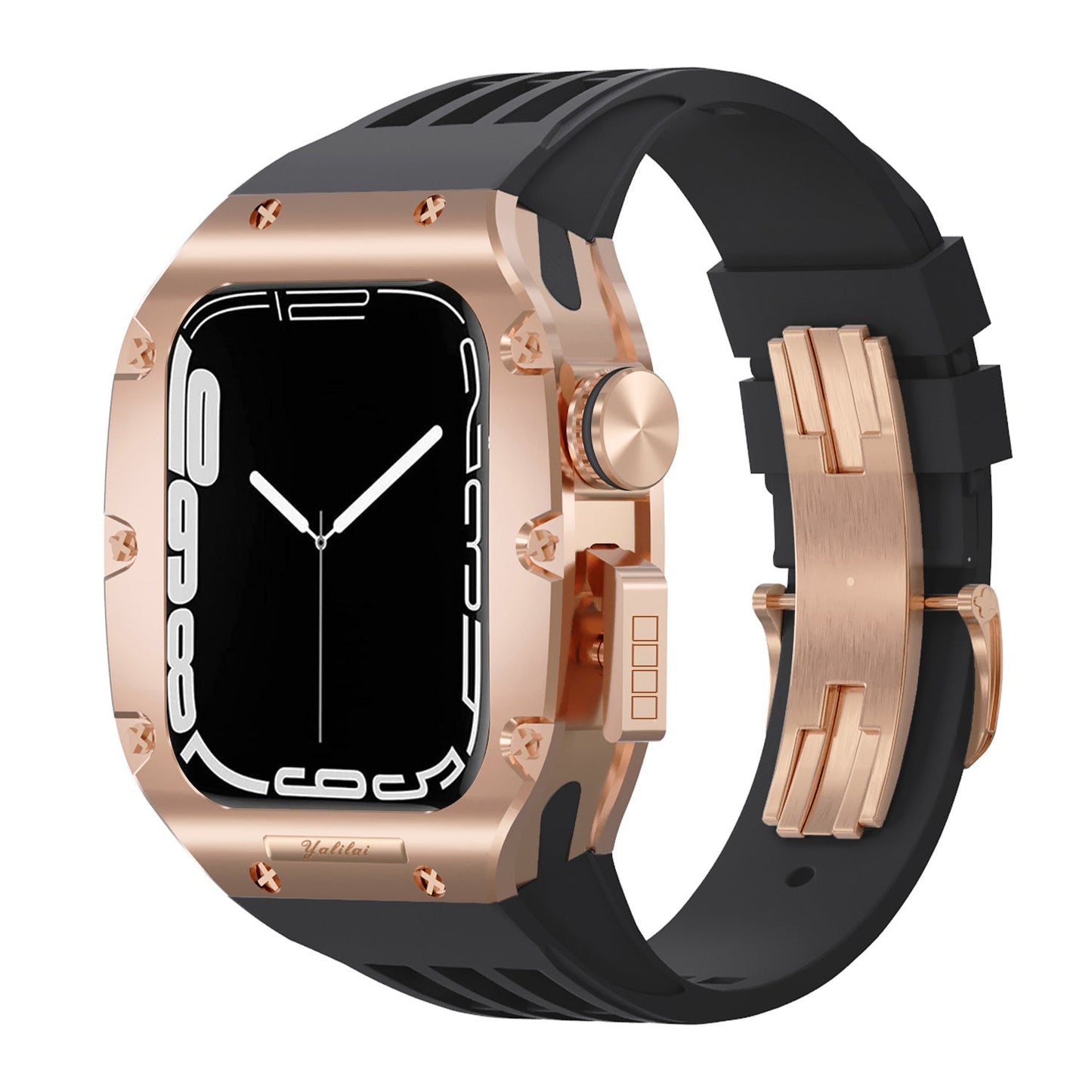 Luxurious Titanium Alloy Case Strap For Apple Watch Series 44/45 mm - Mycasety Mycasety