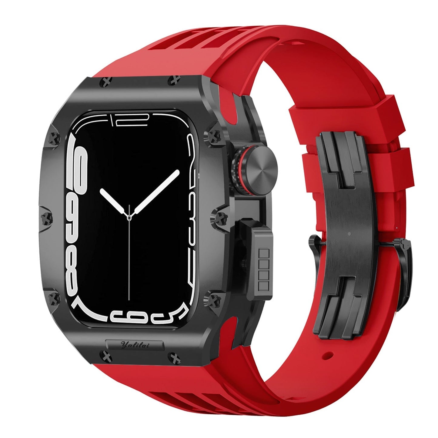 Luxurious Titanium Alloy Case Strap For Apple Watch Series 44/45 mm - Mycasety Mycasety