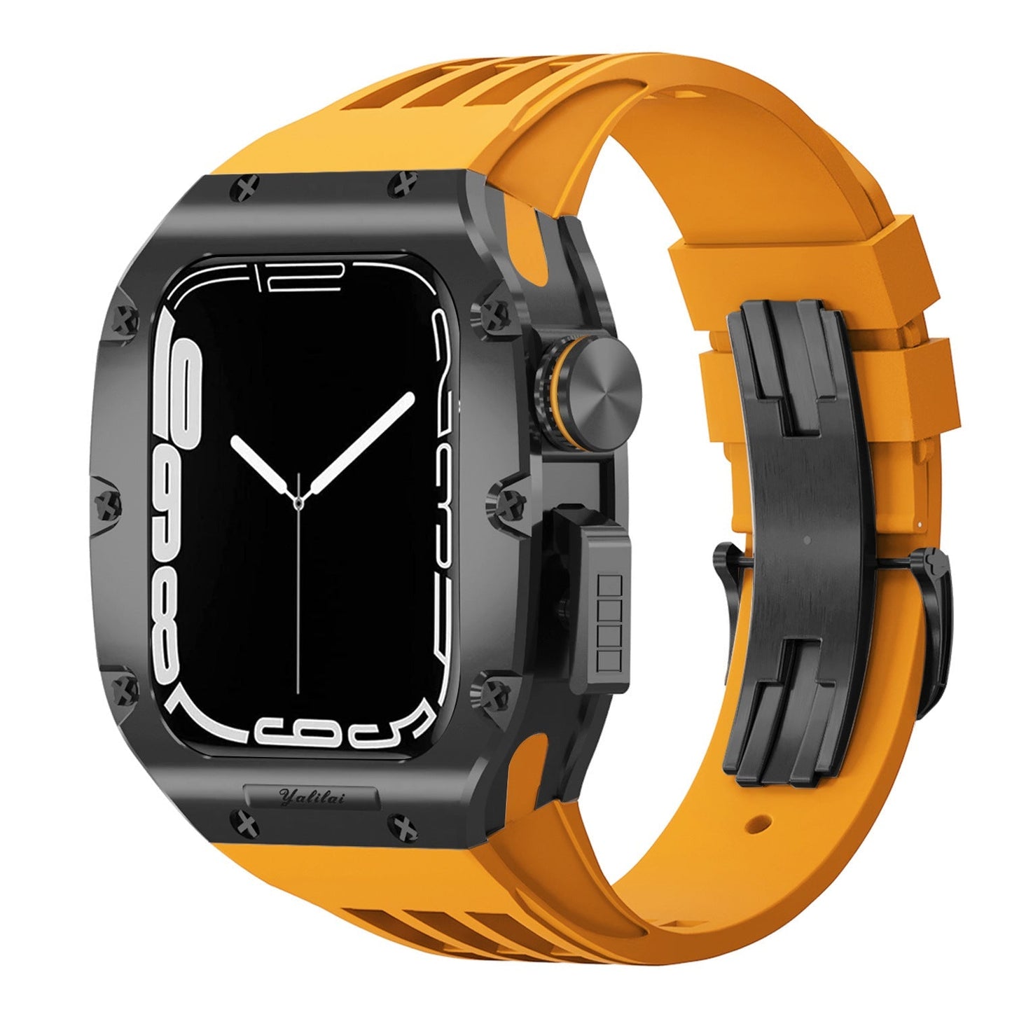 Luxurious Titanium Alloy Case Strap For Apple Watch Series 44/45 mm - Mycasety Mycasety