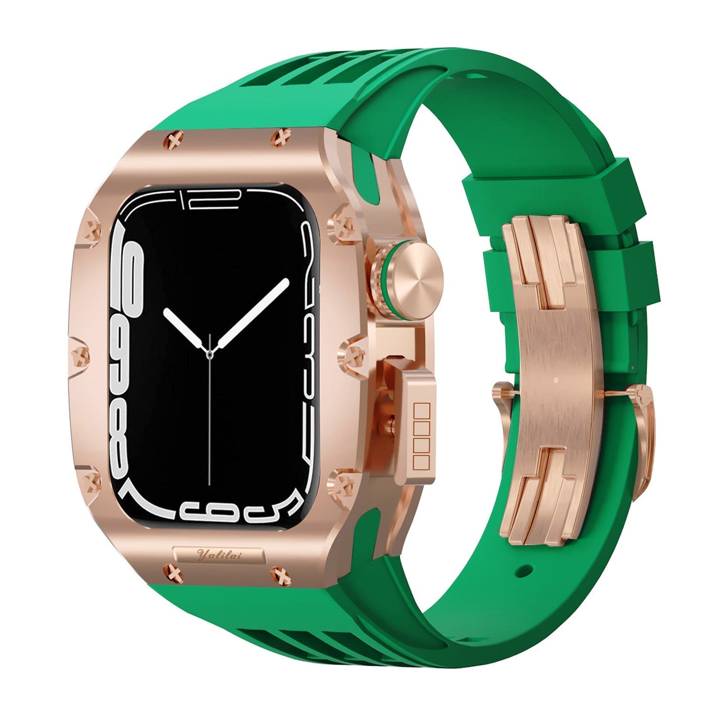 Luxurious Titanium Alloy Case Strap For Apple Watch Series 44/45 mm - Mycasety Mycasety