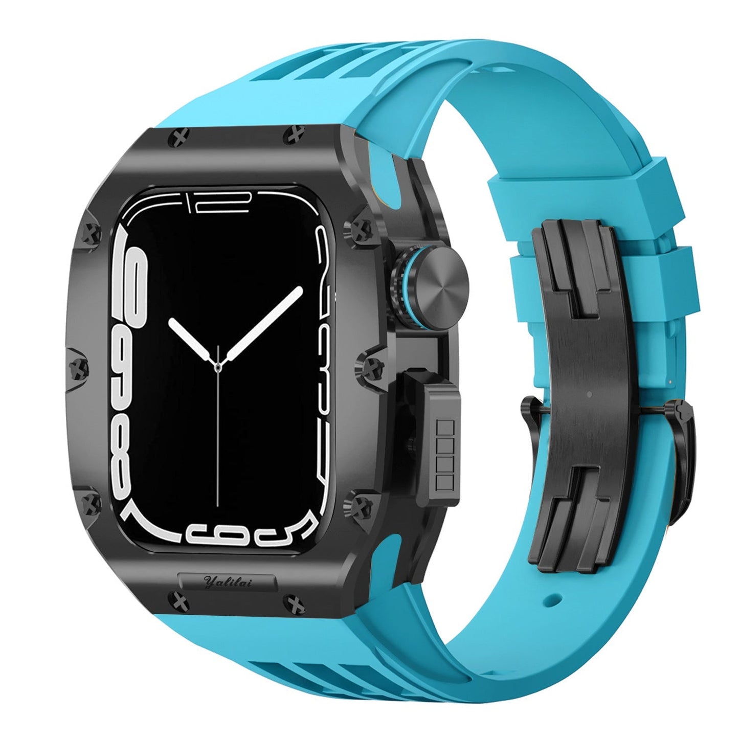 Luxurious Titanium Alloy Case Strap For Apple Watch Series 44/45 mm - Mycasety Mycasety