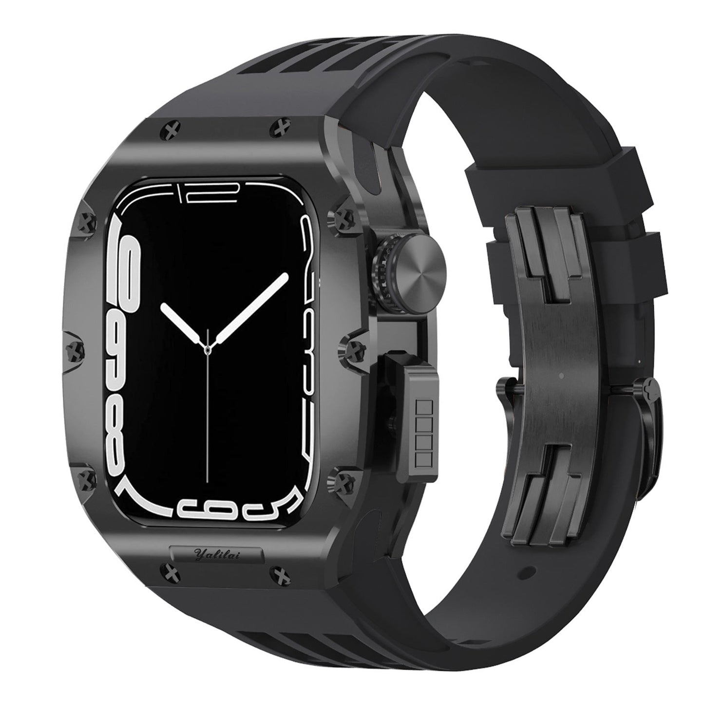 Luxurious Titanium Alloy Case Strap For Apple Watch Series 44/45 mm - Mycasety Mycasety
