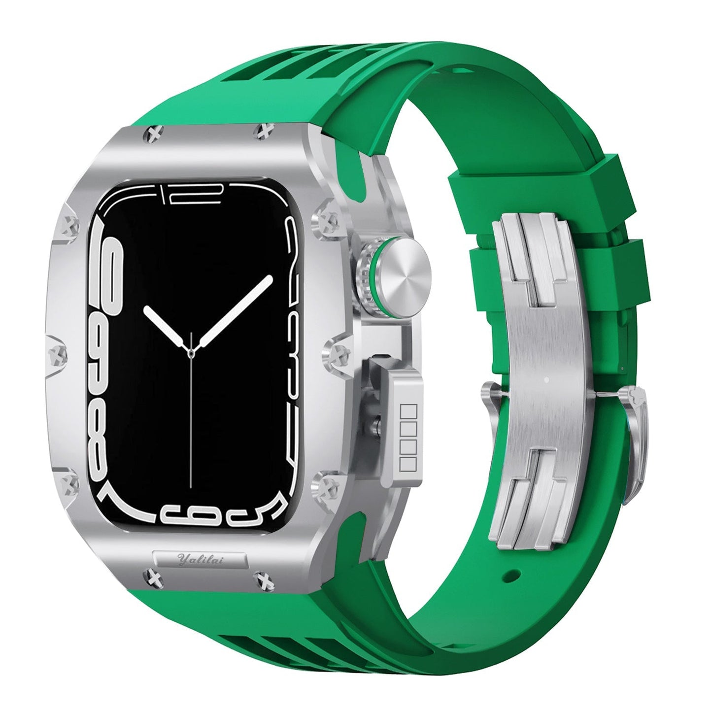 Luxurious Titanium Alloy Case Strap For Apple Watch Series 44/45 mm - Mycasety Mycasety
