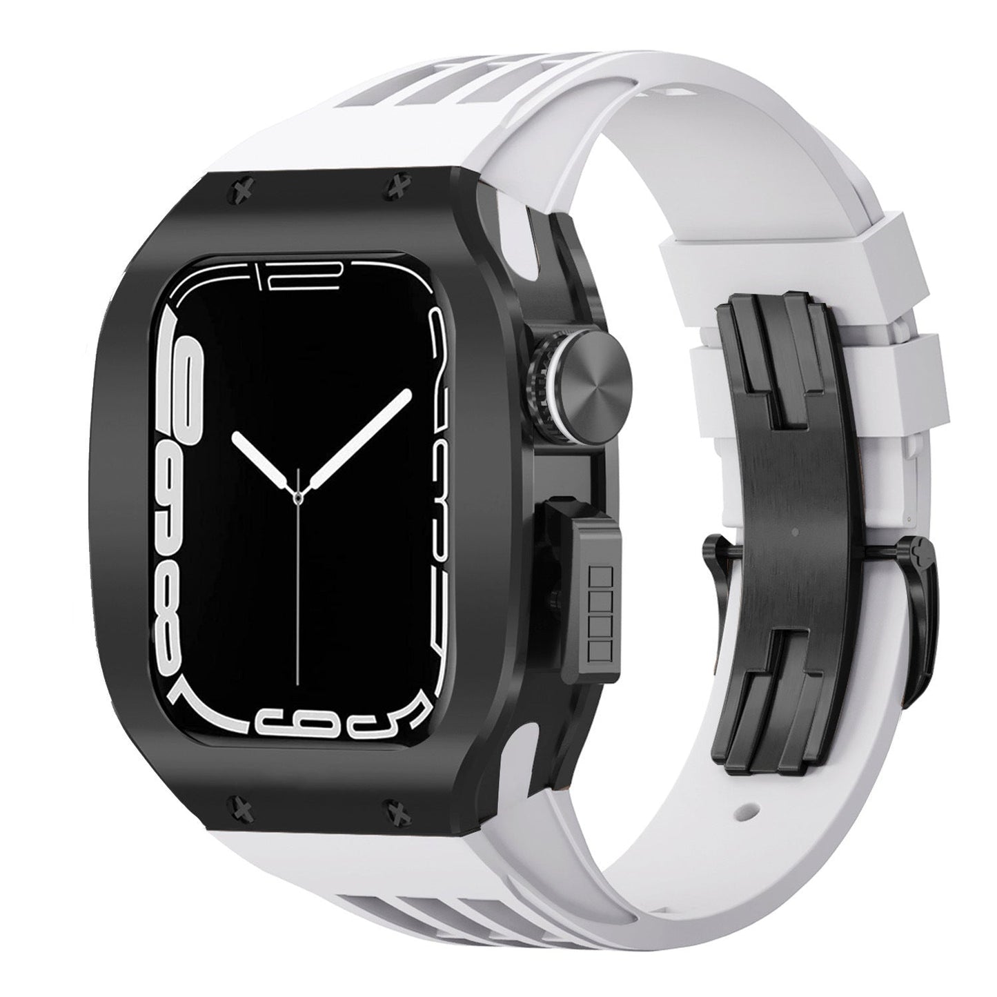 Luxurious Titanium Alloy Case Strap For Apple Watch Series 44/45 mm - Mycasety Mycasety