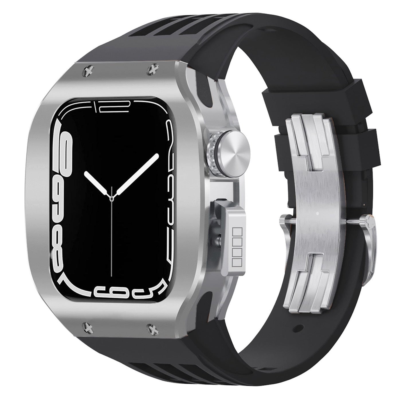 Luxurious Titanium Alloy Case Strap For Apple Watch Series 44/45 mm - Mycasety Mycasety