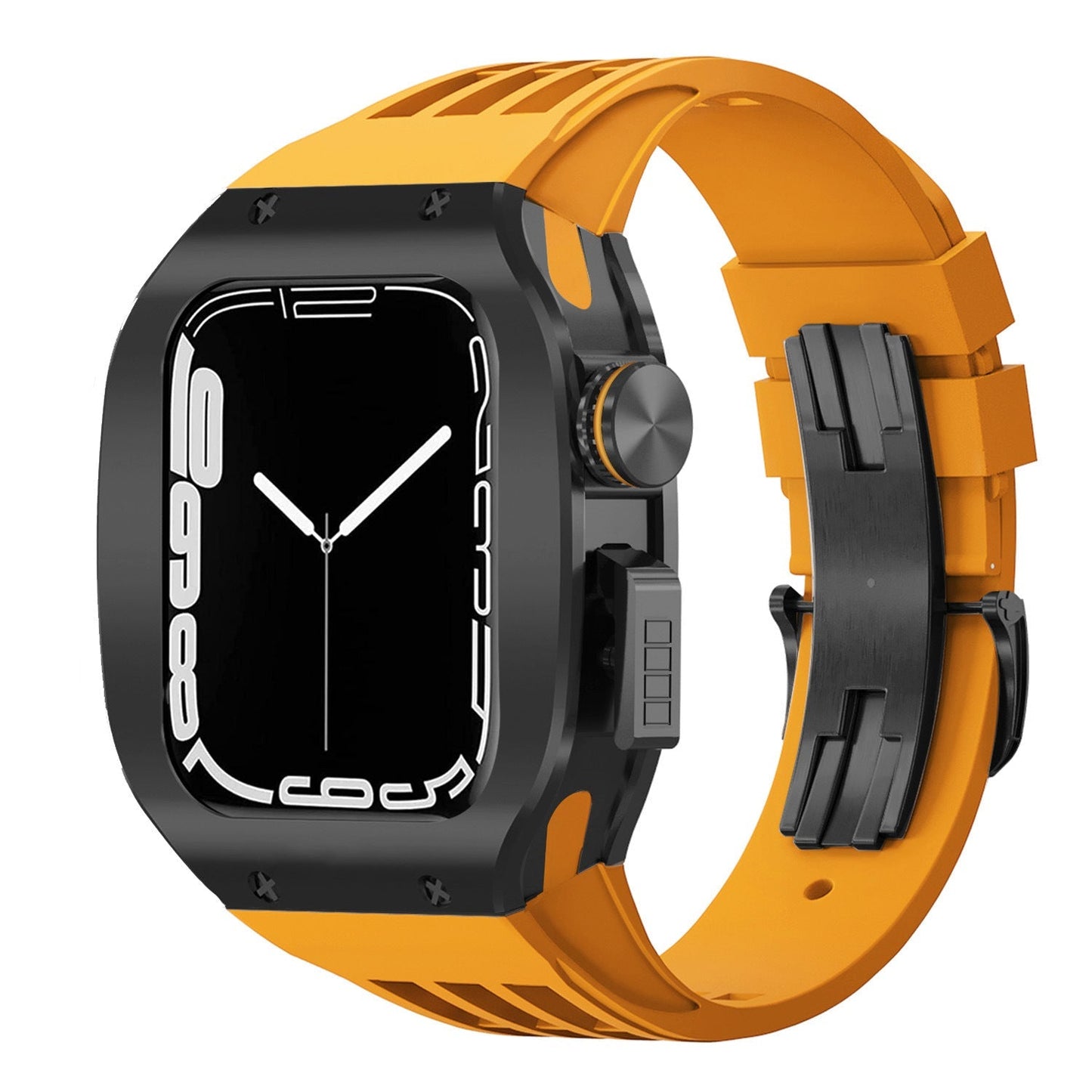 Luxurious Titanium Alloy Case Strap For Apple Watch Series 44/45 mm - Mycasety Mycasety