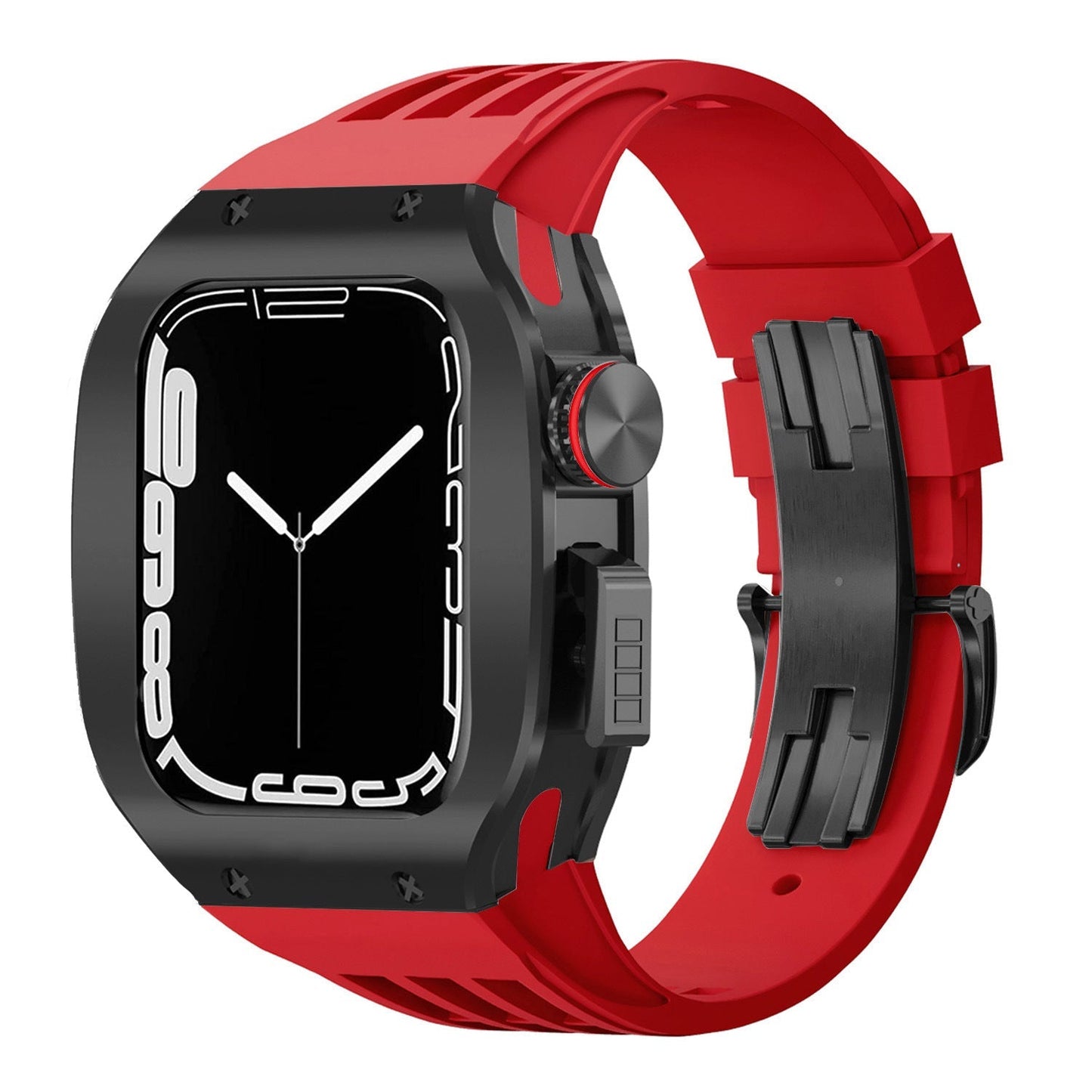 Luxurious Titanium Alloy Case Strap For Apple Watch Series 44/45 mm - Mycasety Mycasety