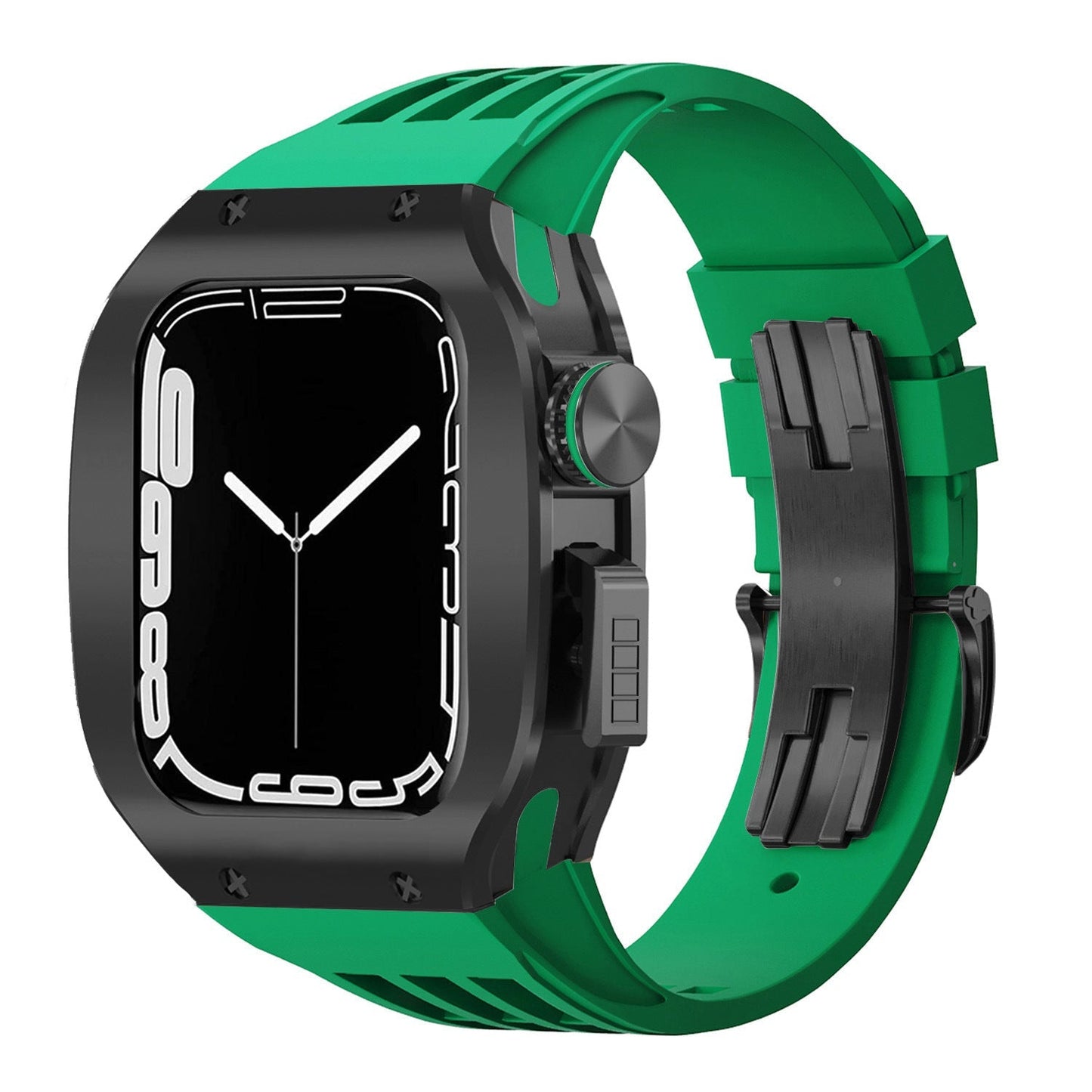 Luxurious Titanium Alloy Case Strap For Apple Watch Series 44/45 mm - Mycasety Mycasety