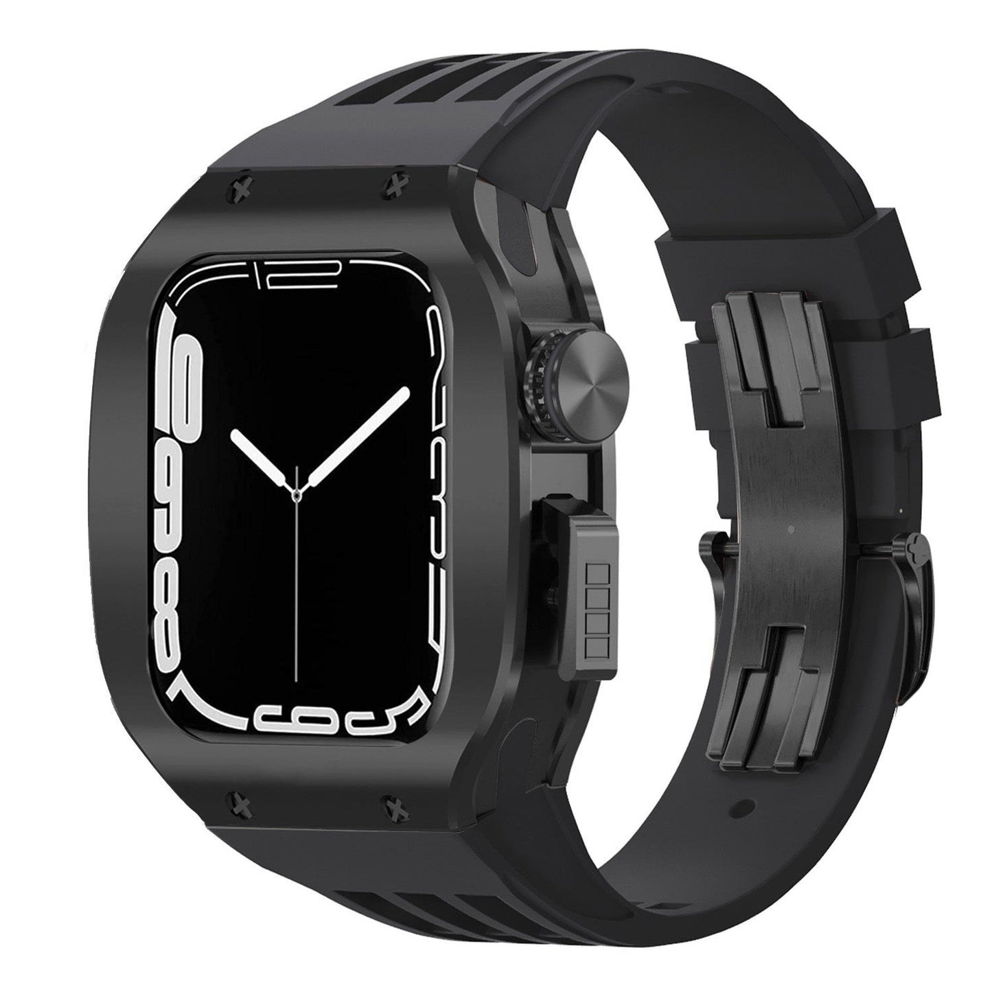 Luxurious Titanium Alloy Case Strap For Apple Watch Series 44/45 mm - Mycasety Mycasety