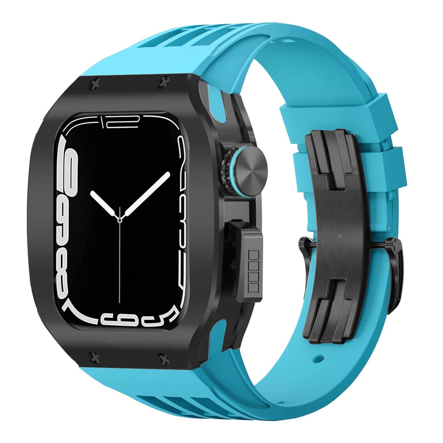 Luxurious Titanium Alloy Case Strap For Apple Watch Series 44/45 mm - Mycasety Mycasety