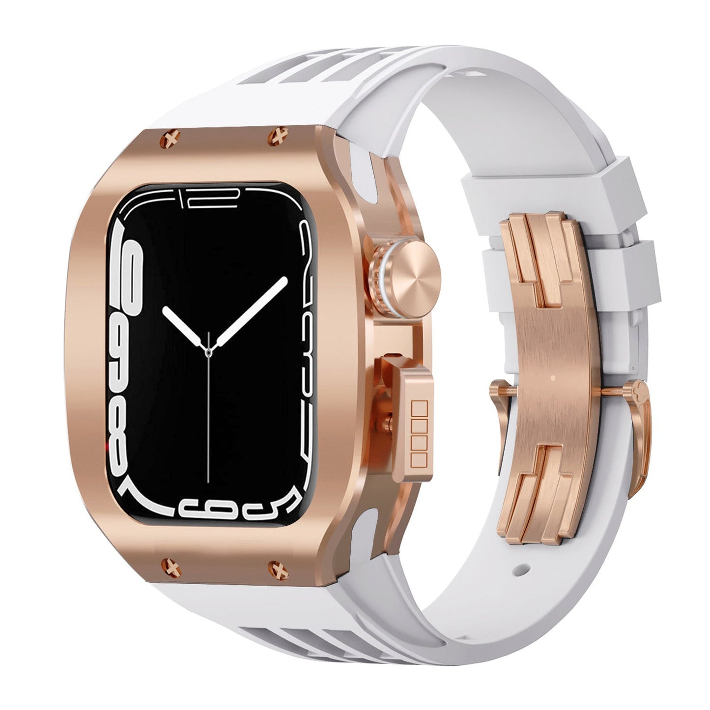 Luxurious Titanium Alloy Case Strap For Apple Watch Series 44/45 mm - Mycasety Mycasety