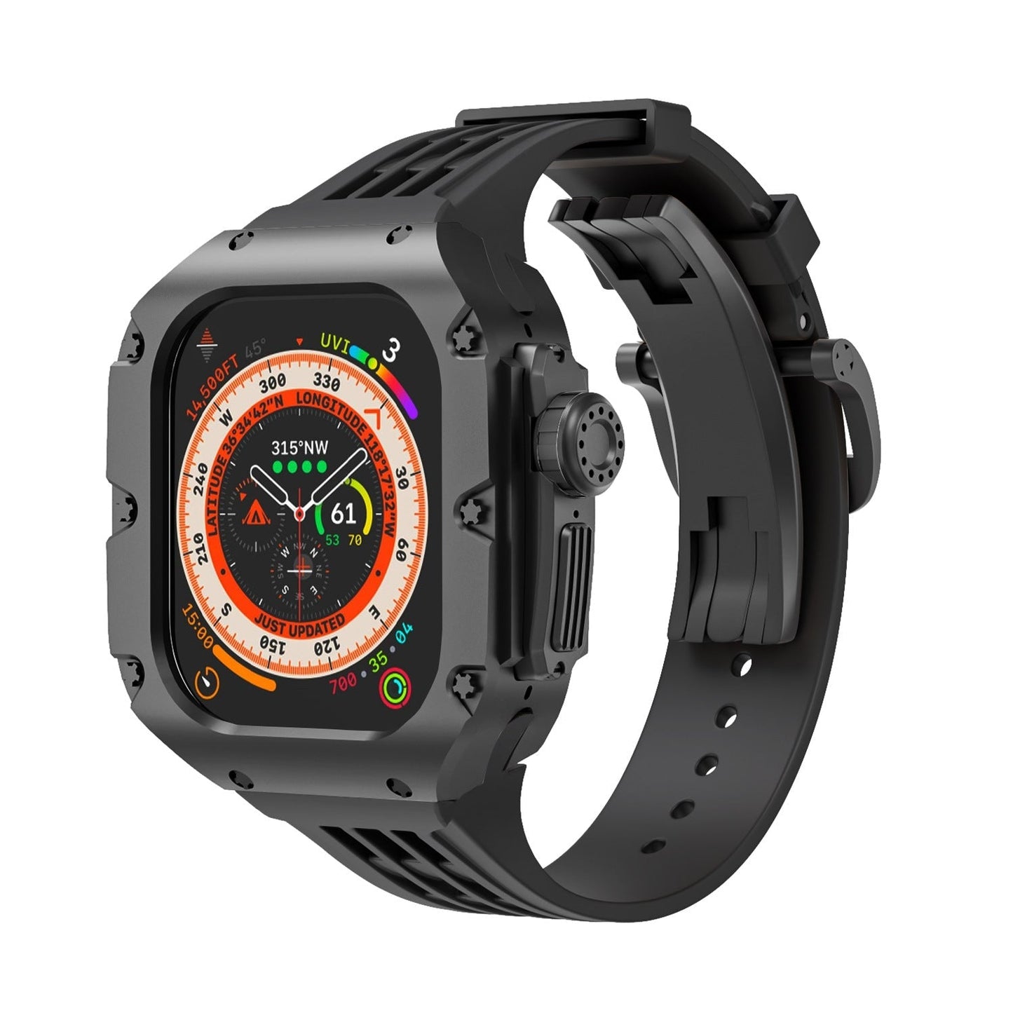 Luxurious Titanium Alloy Case Strap For Apple Watch Ultra 49 mm - Mycasety Mycasety