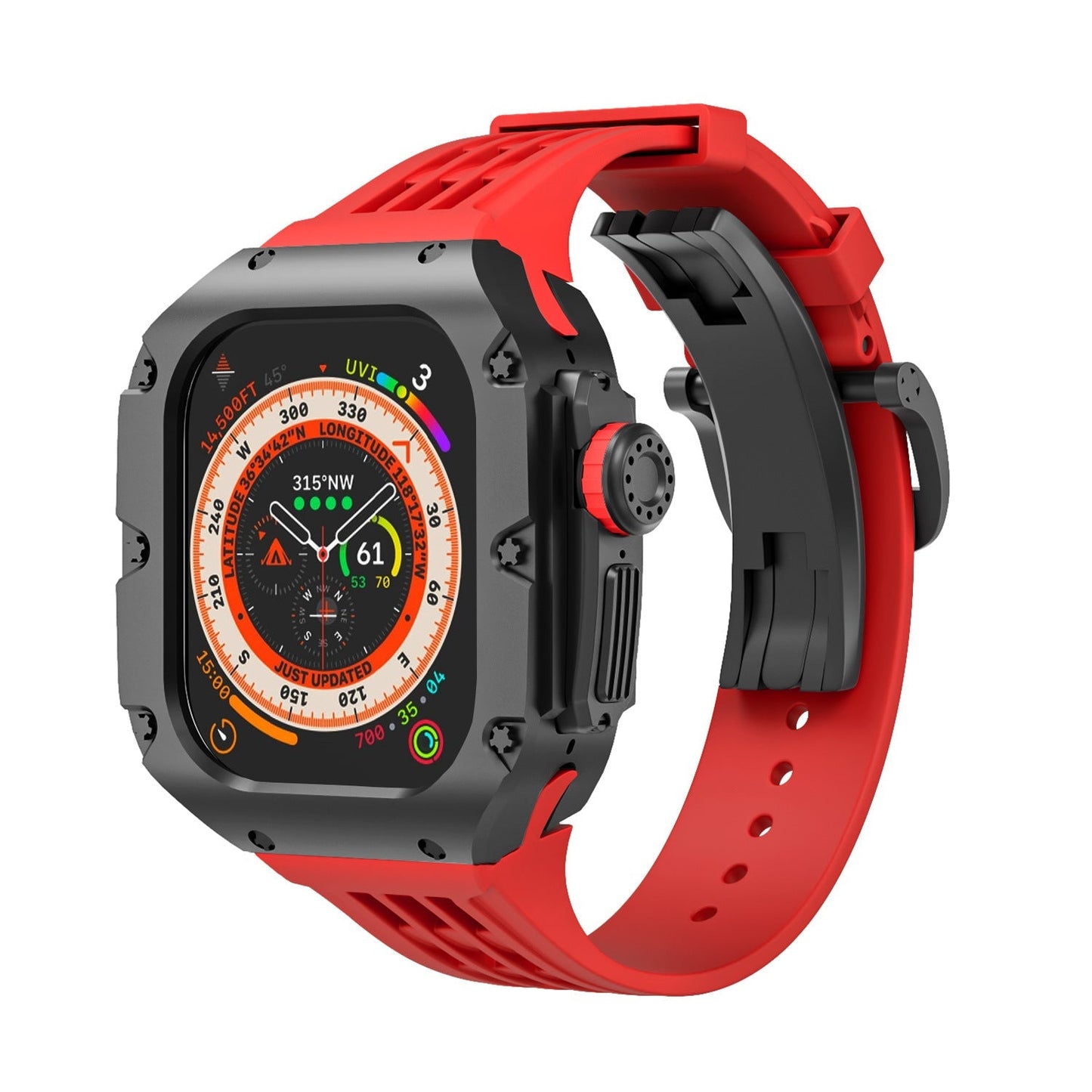 Luxurious Titanium Alloy Case Strap For Apple Watch Ultra 49 mm - Mycasety Mycasety