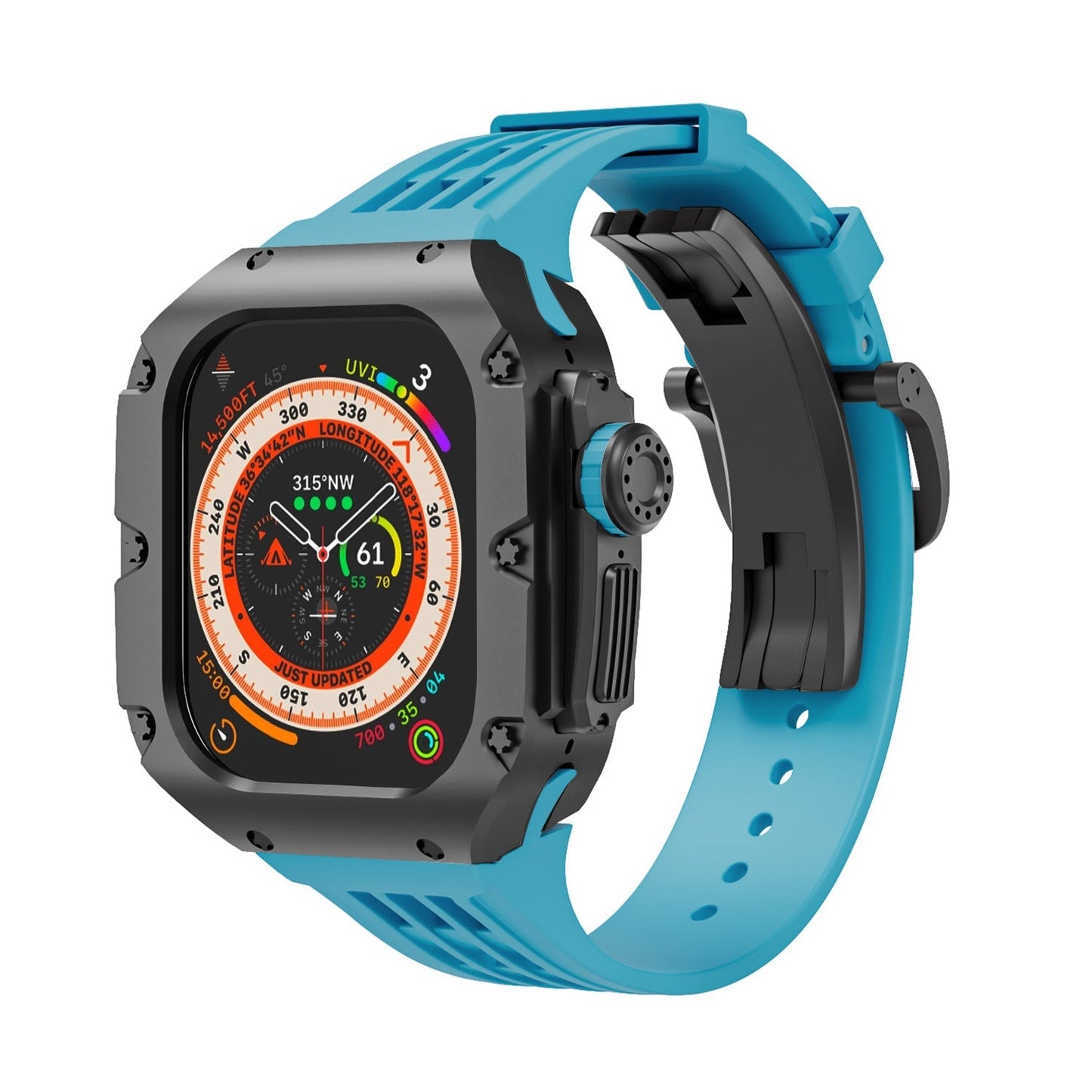 Luxurious Titanium Alloy Case Strap For Apple Watch Ultra 49 mm - Mycasety Mycasety