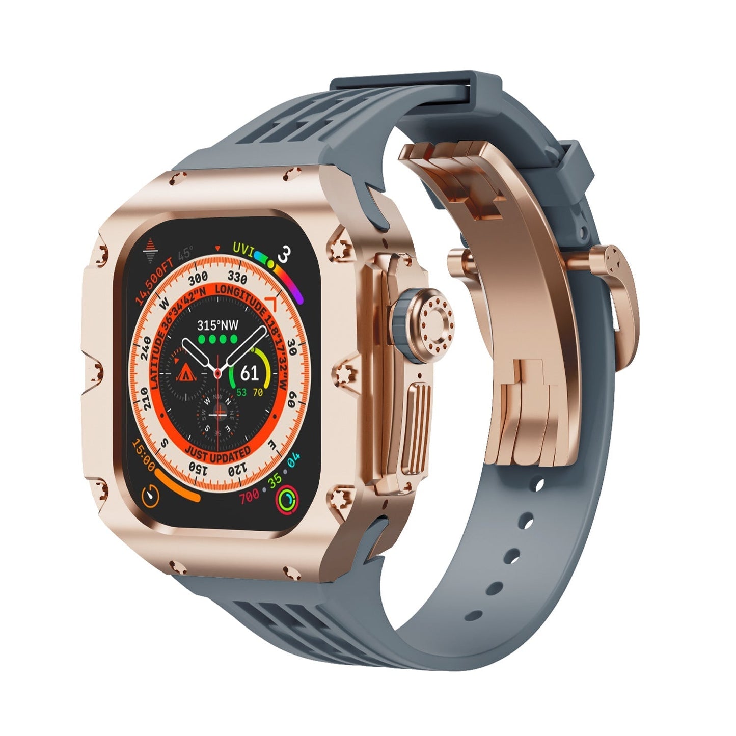 Luxurious Titanium Alloy Case Strap For Apple Watch Ultra 49 mm - Mycasety Mycasety