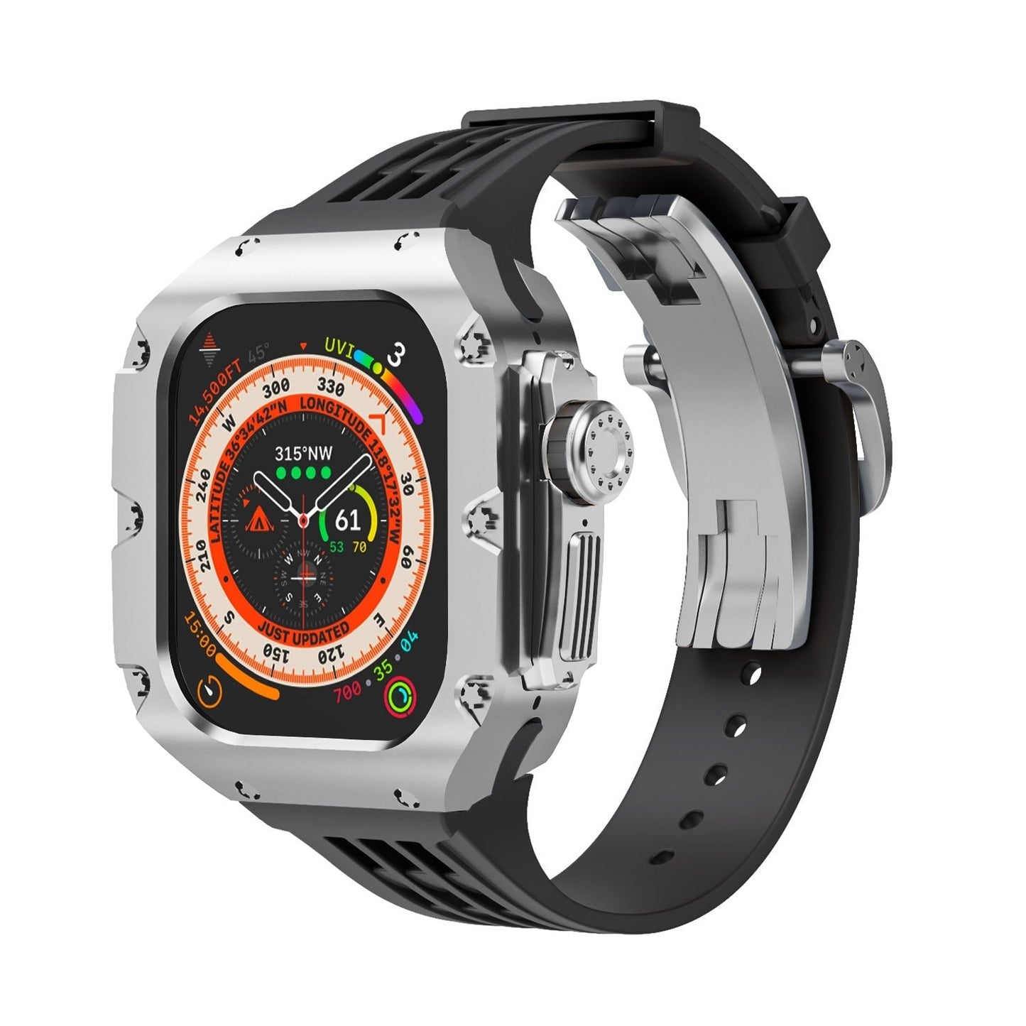 Luxurious Titanium Alloy Case Strap For Apple Watch Ultra 49 mm - Mycasety Mycasety