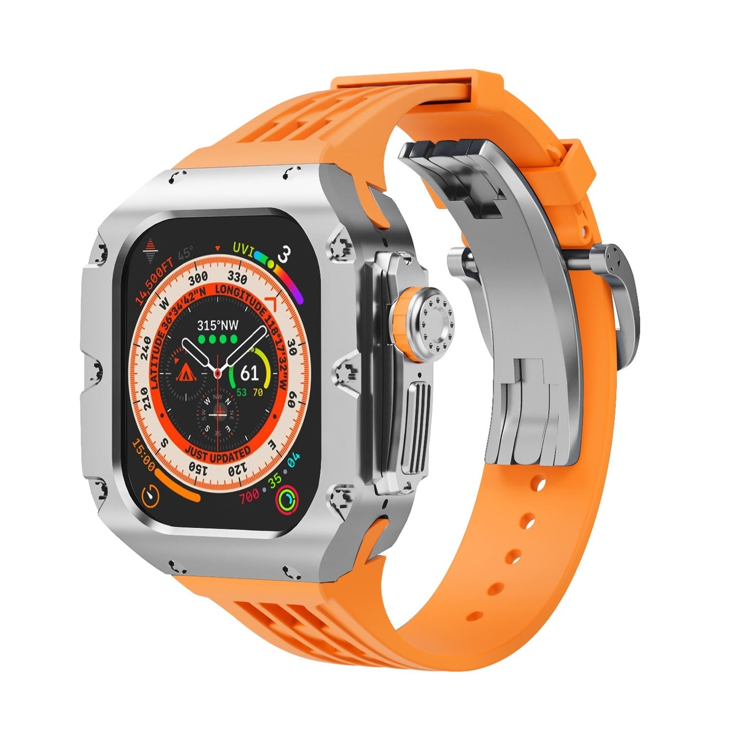 Luxurious Titanium Alloy Case Strap For Apple Watch Ultra 49 mm - Mycasety Mycasety