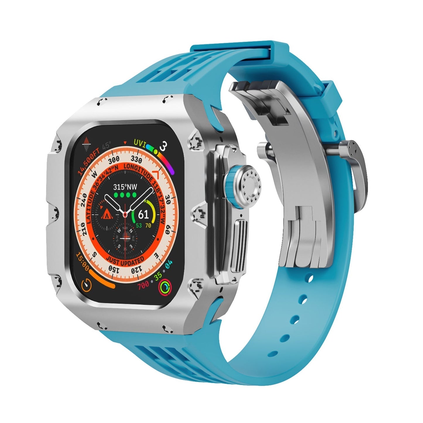 Luxurious Titanium Alloy Case Strap For Apple Watch Ultra 49 mm - Mycasety Mycasety