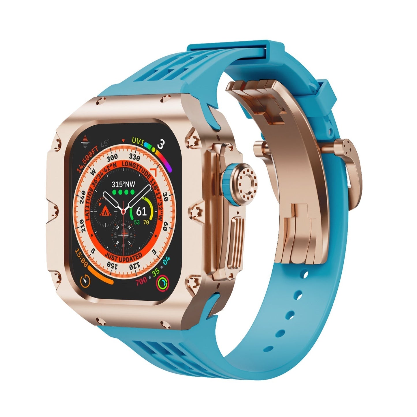 Luxurious Titanium Alloy Case Strap For Apple Watch Ultra 49 mm - Mycasety Mycasety
