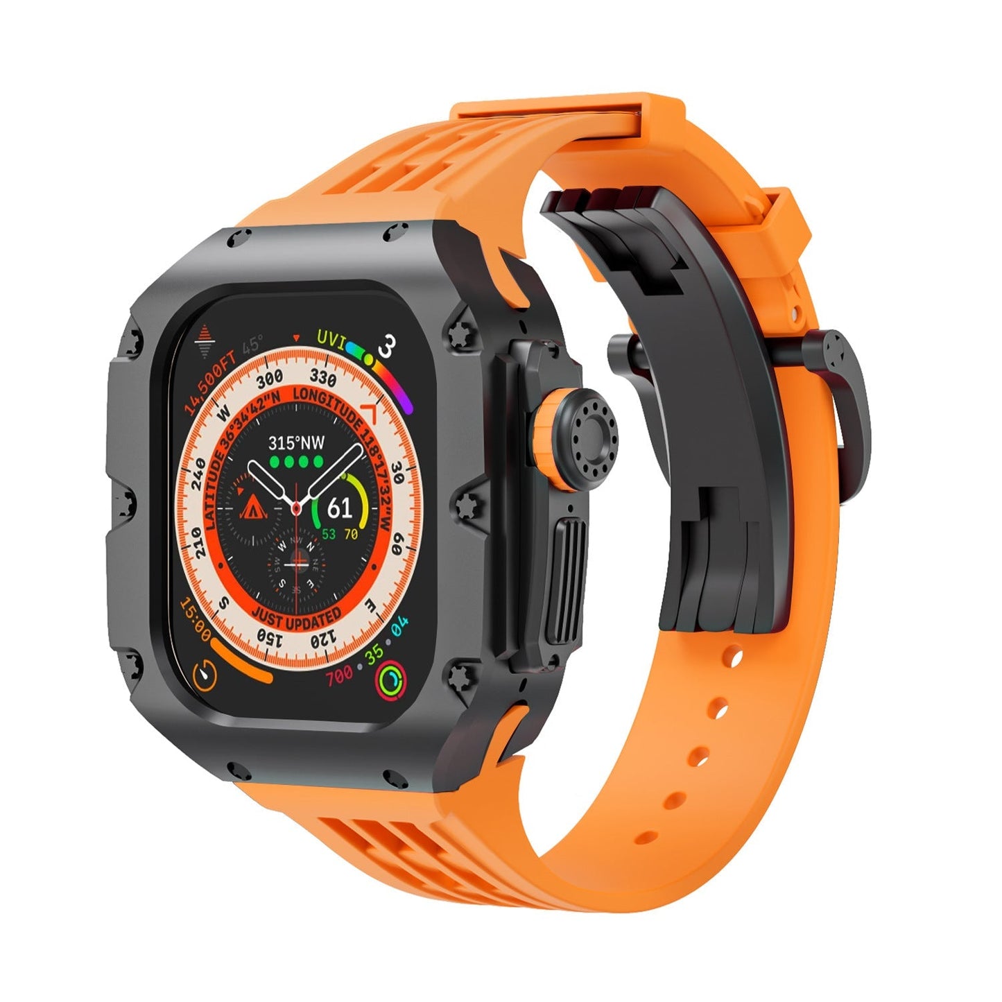Luxurious Titanium Alloy Case Strap For Apple Watch Ultra 49 mm - Mycasety Mycasety