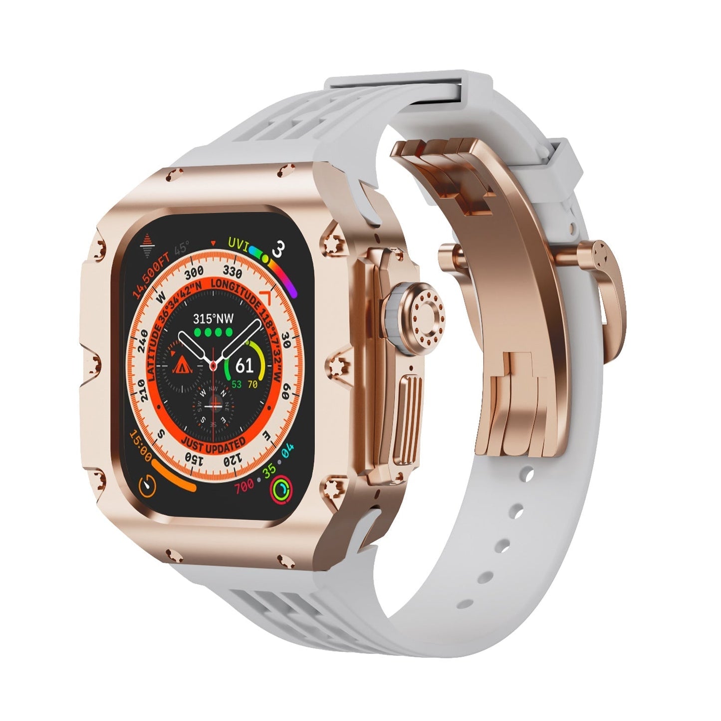 Luxurious Titanium Alloy Case Strap For Apple Watch Ultra 49 mm - Mycasety Mycasety