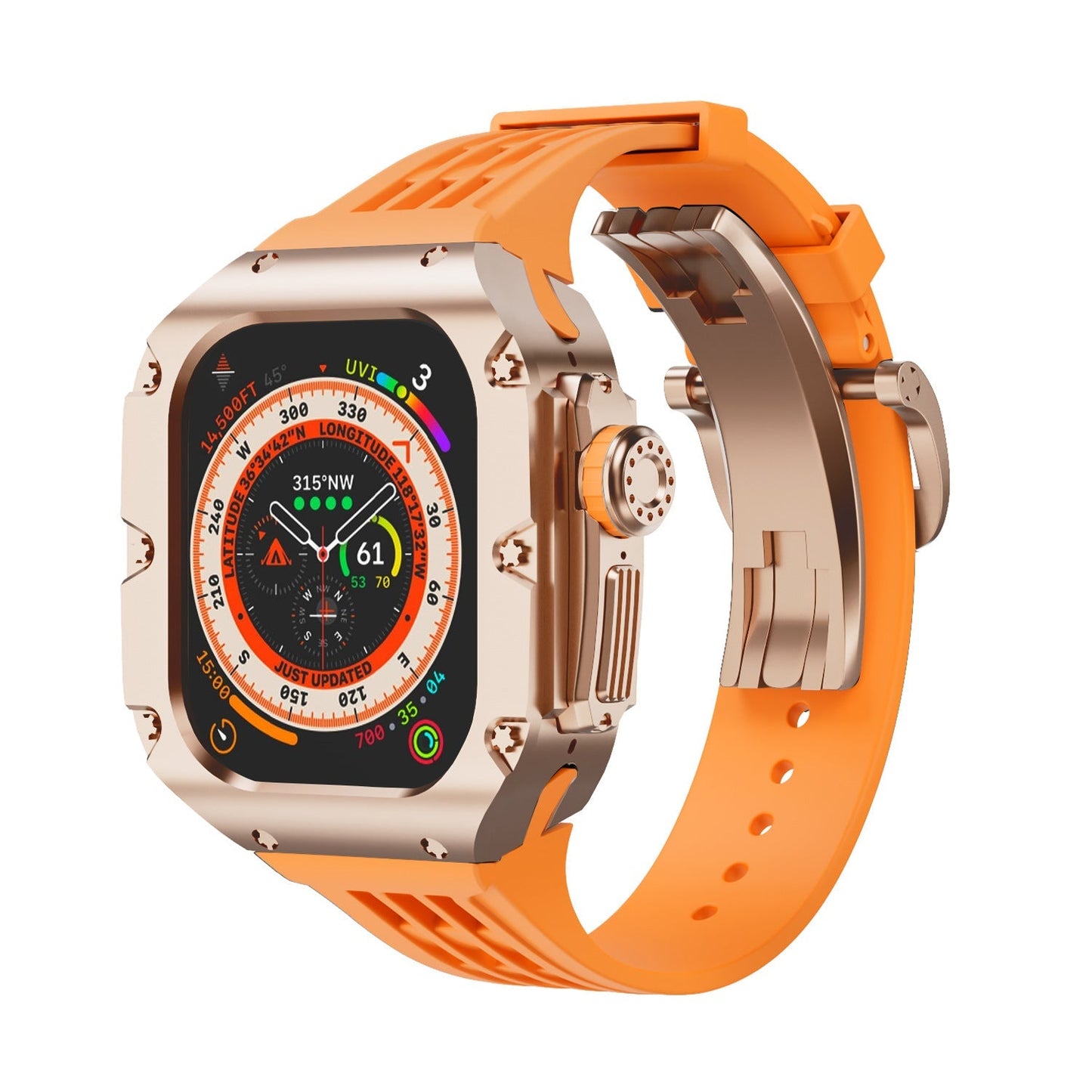 Luxurious Titanium Alloy Case Strap For Apple Watch Ultra 49 mm - Mycasety Mycasety