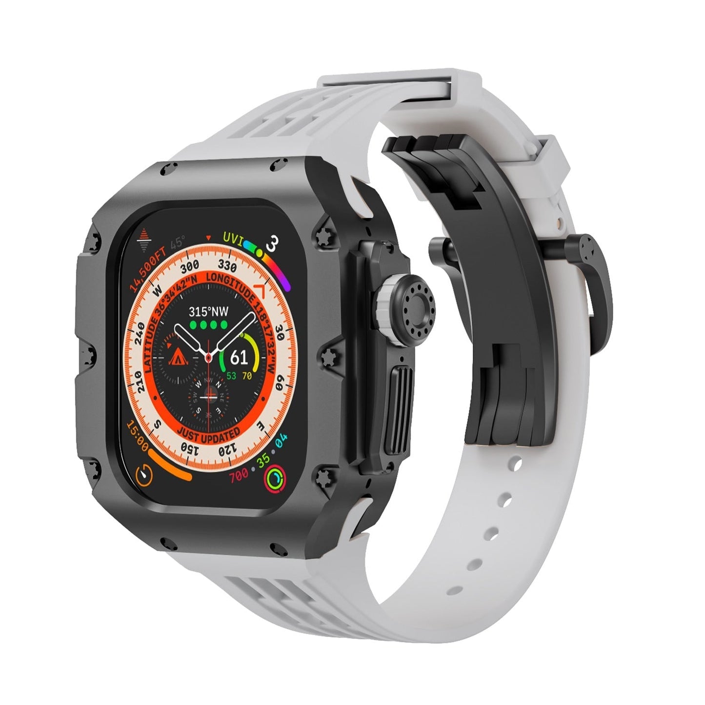 Luxurious Titanium Alloy Case Strap For Apple Watch Ultra 49 mm - Mycasety Mycasety