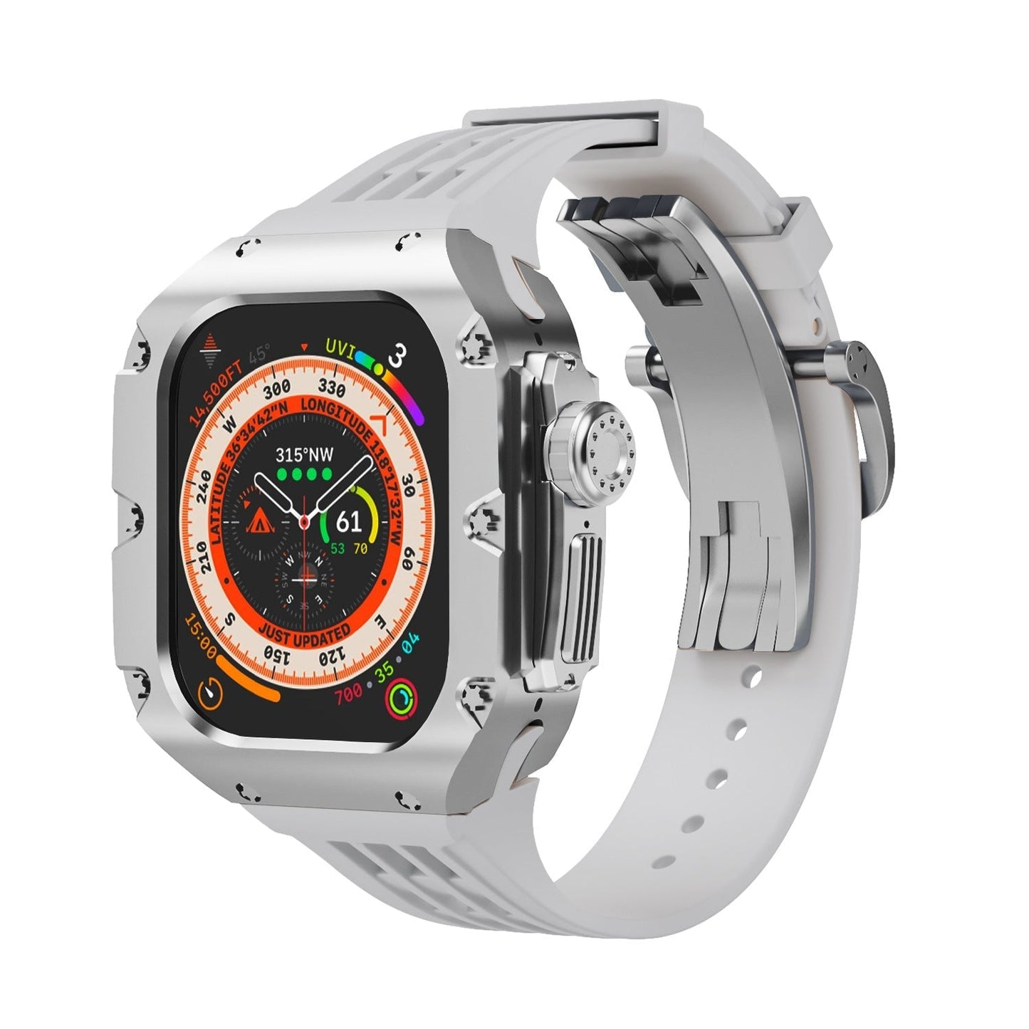Luxurious Titanium Alloy Case Strap For Apple Watch Ultra 49 mm - Mycasety Mycasety
