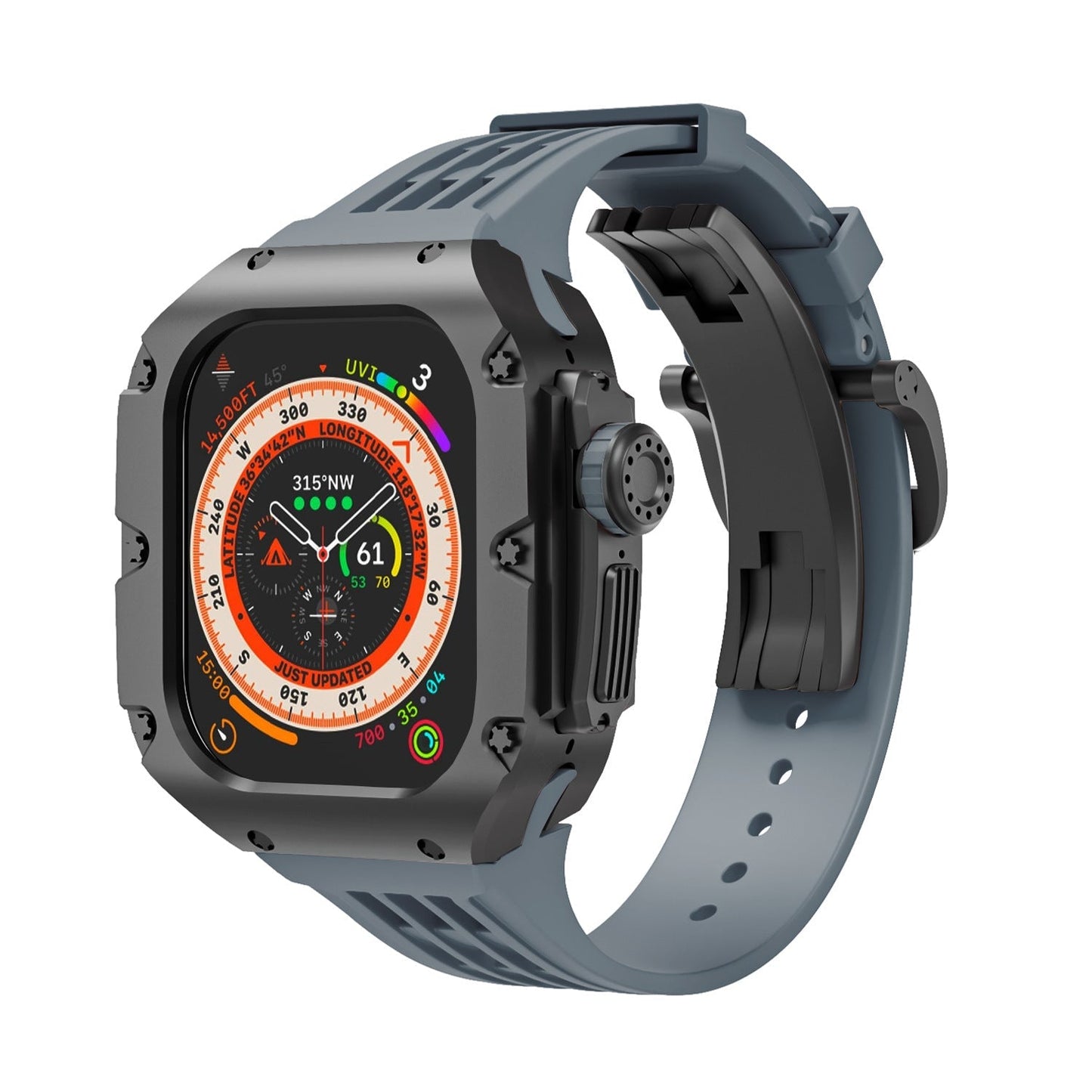 Luxurious Titanium Alloy Case Strap For Apple Watch Ultra 49 mm - Mycasety Mycasety