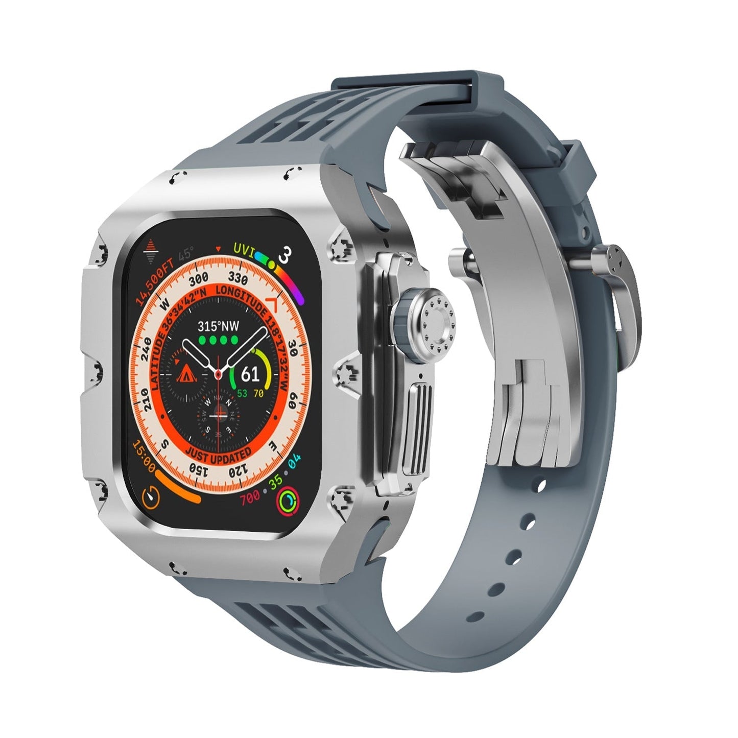 Luxurious Titanium Alloy Case Strap For Apple Watch Ultra 49 mm - Mycasety Mycasety