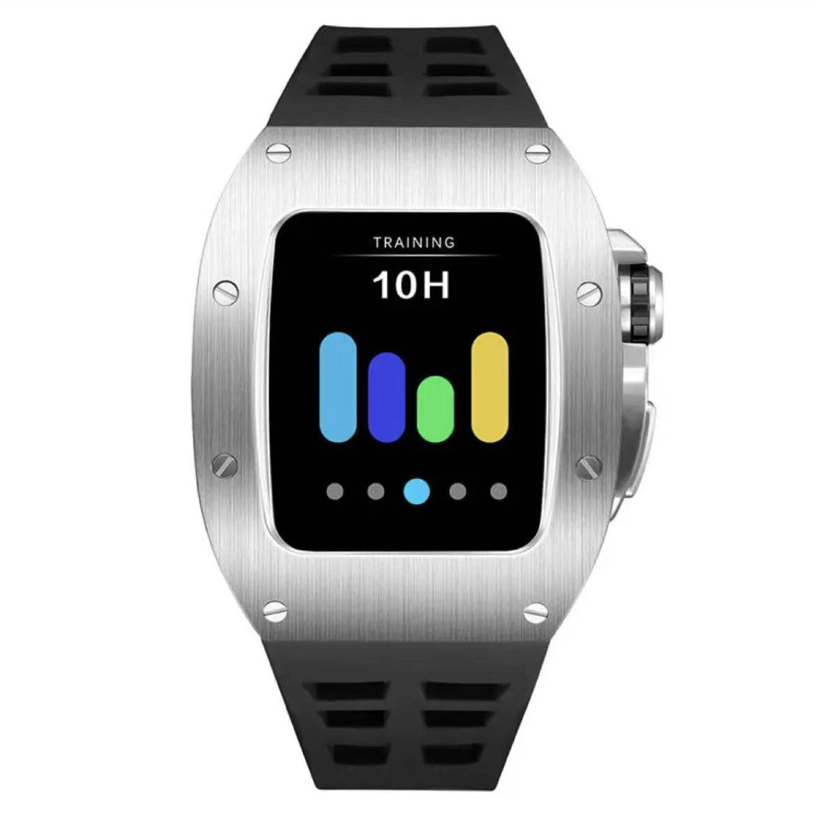 Luxury Metal Case Strap For Apple Watch Series 44/45 mm