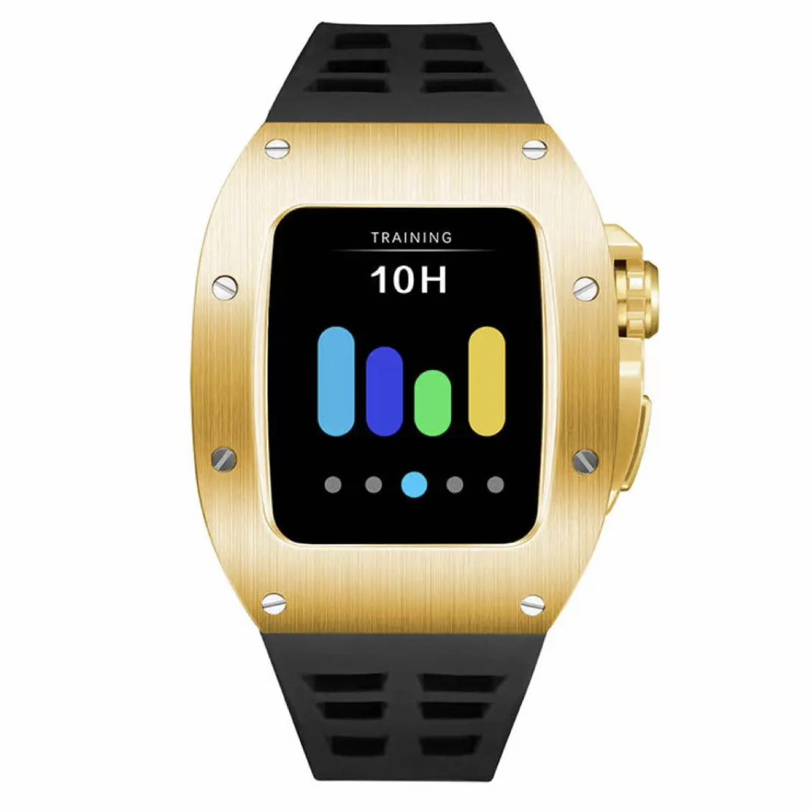Luxury Metal Case Strap For Apple Watch Series 44/45 mm