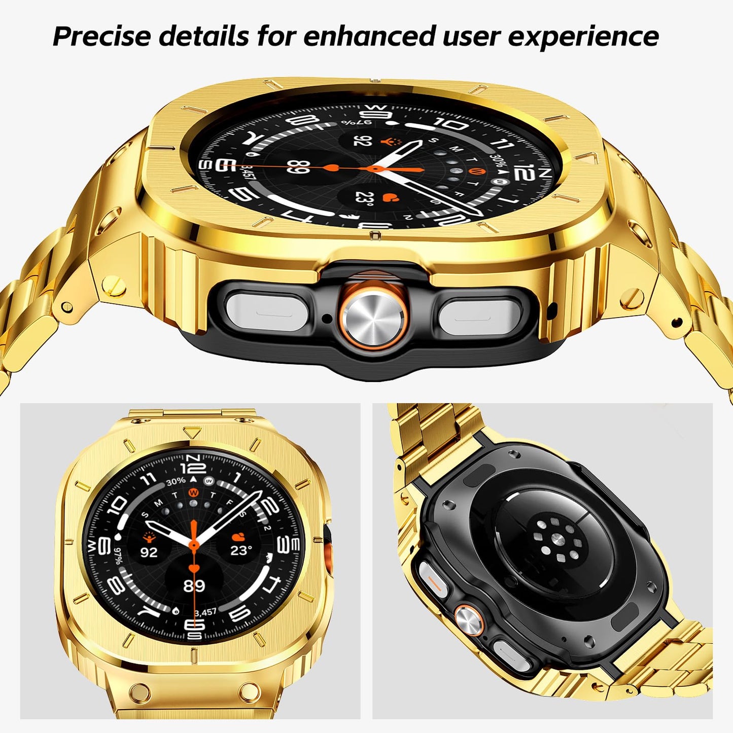 Galaxy Watch Case Strap - Stainless Steel Mod Case