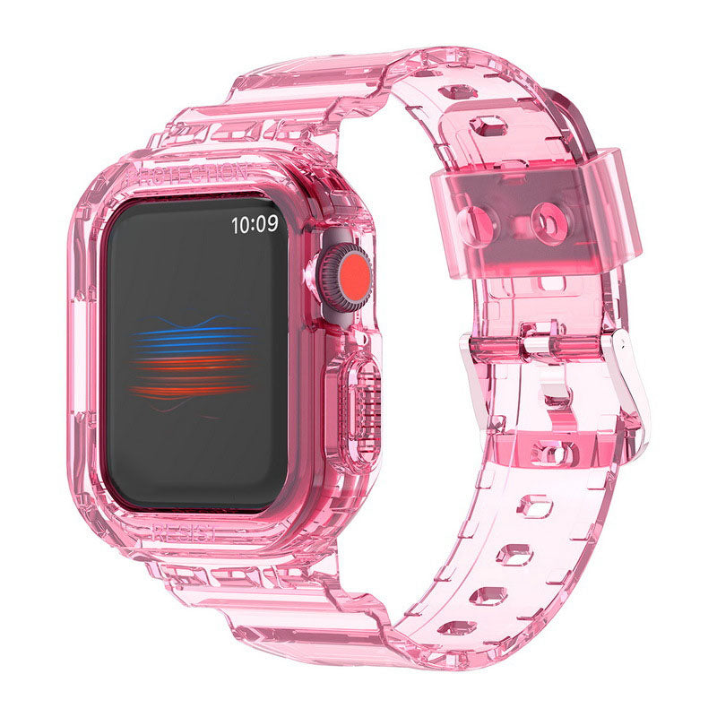 Luxury Transparent Case Strap For Apple Watch Series 41/45 mm - mycasety2023 Mycasety