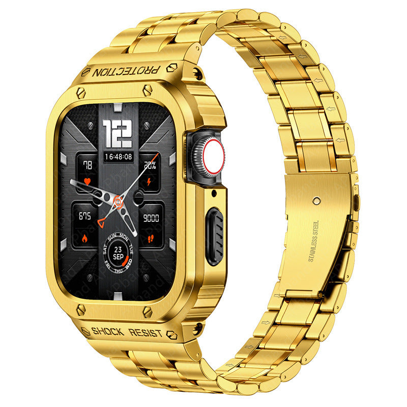 Luxury Metal Case Strap For Apple Watch Series 44/45/49 mm - mycasety2023 Mycasety