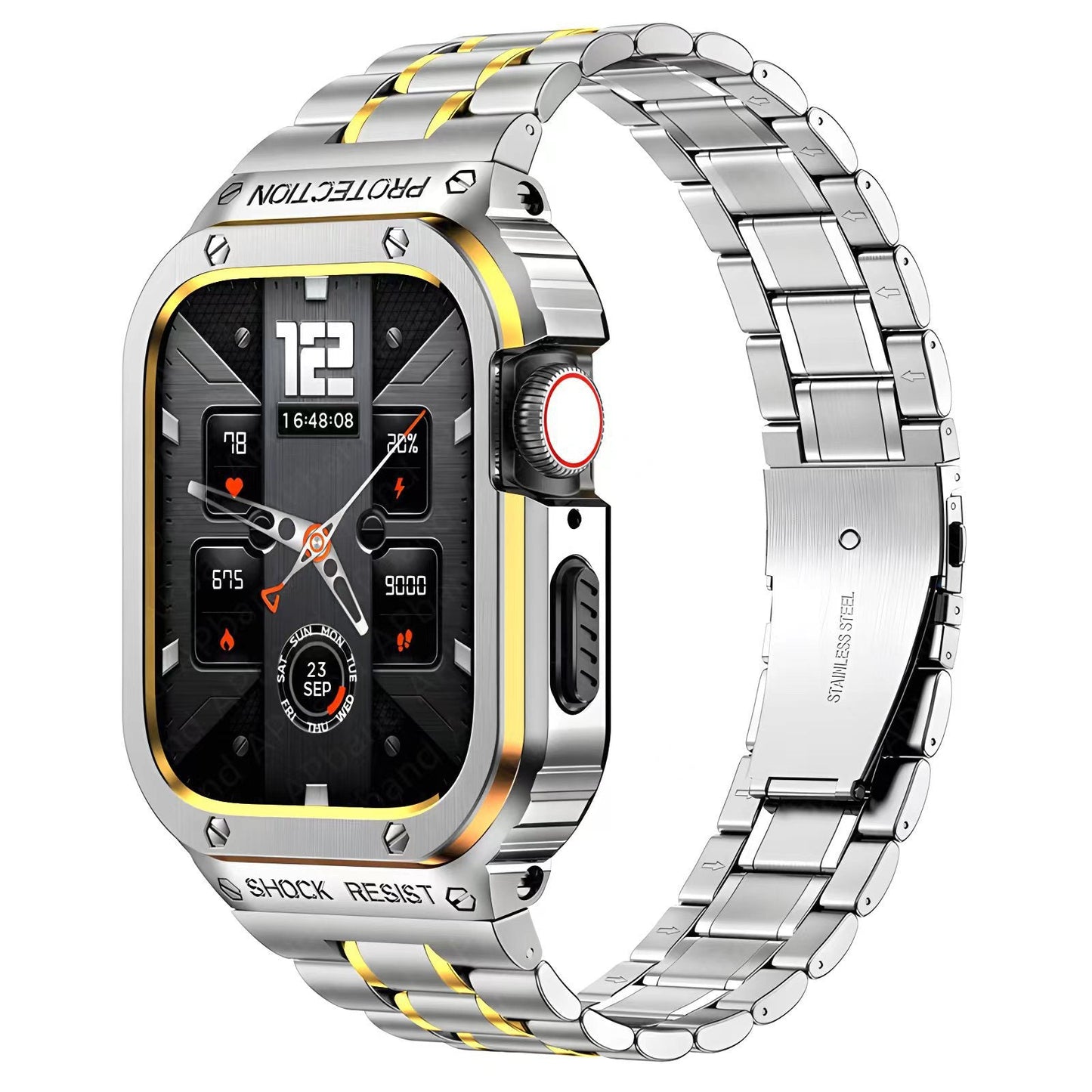Luxury Metal Case Strap For Apple Watch Series 44/45/49 mm - mycasety2023 Mycasety