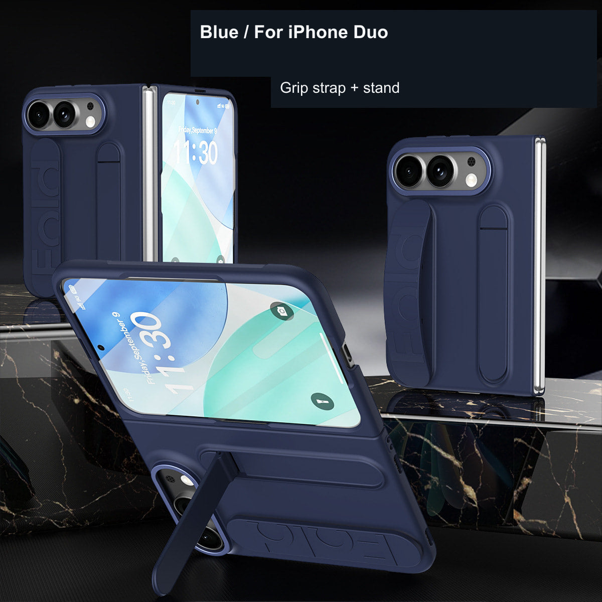 iPhone Duo | Grip Strap Case with Built-In Stand