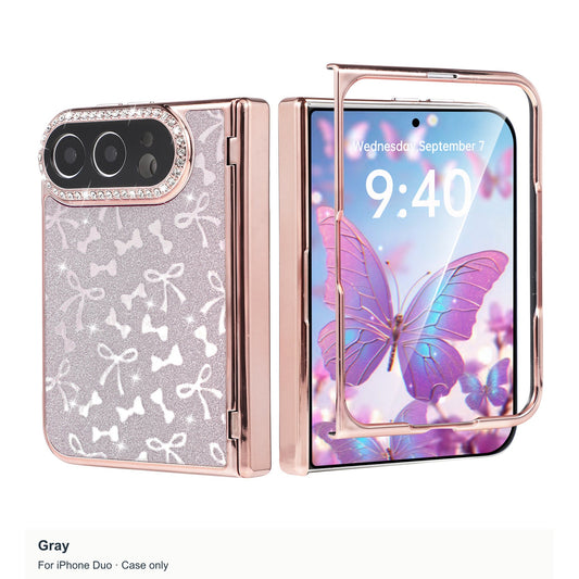 iPhone Duo | Patterned Case with Sparkling Camera Trim & Hinge Protection