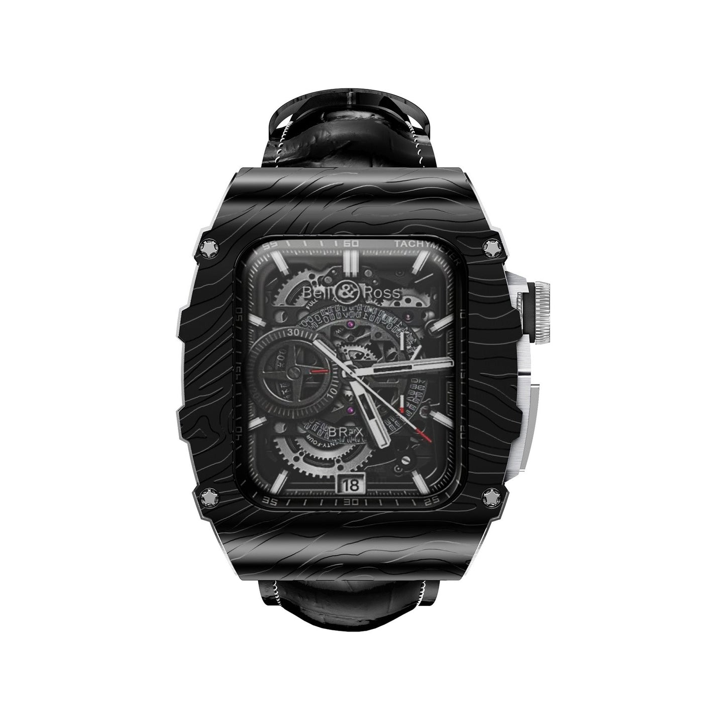 Luxury Metal Case Strap For Apple Watch 44/45 mm - Mycasety Mycasety