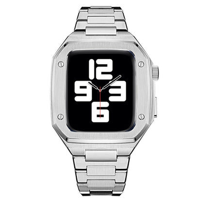 Luxury Metal Case Strap For Apple Watch 44/45mm - Mycasety Mycasety
