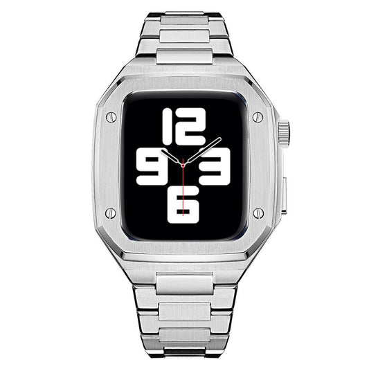 Luxury Metal Case Strap For Apple Watch 44/45mm - Mycasety Mycasety