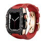 Carbon Fiber And Titanium Case With Fluororubber Strap For Apple Watch 44/45 MM - Mycasety Mycasety