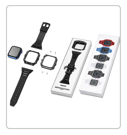Luxury Carbon Fiber Case Strap For Apple Watch Series 41/42mm 44/45mm - Mycasety Mycasety