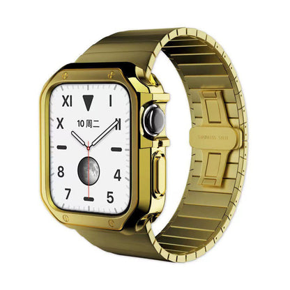 Luxury Metal Case Strap For Apple Watch Series 49/45/44/42/41/40/38 mm - mycasety2023 Mycasety