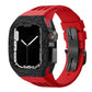 Luxurious Carbon Fiber Metal Case Strap For Apple Watch Series 44/45 mm - Mycasety Mycasety