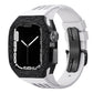 Luxurious Carbon Fiber Metal Case Strap For Apple Watch Series 44/45 mm - Mycasety Mycasety