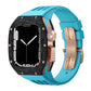 Luxurious Carbon Fiber Metal Case Strap For Apple Watch Series 44/45 mm - Mycasety Mycasety
