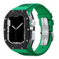 Luxurious Carbon Fiber Metal Case Strap For Apple Watch Series 44/45 mm - Mycasety Mycasety